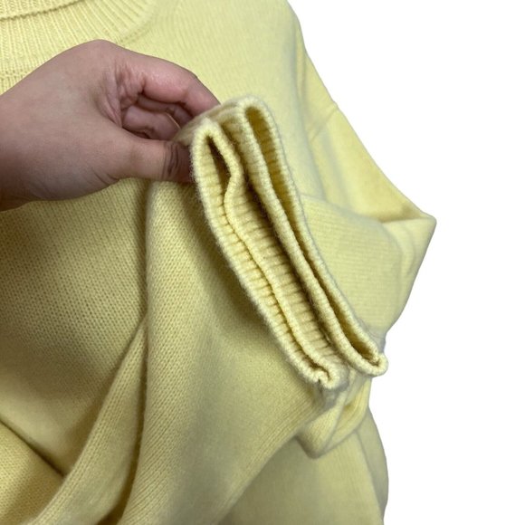MANDKHAI Oversized Mongolian Cashmere Turtleneck Sweater Jumper Yellow One Size - Picture 10 of 12